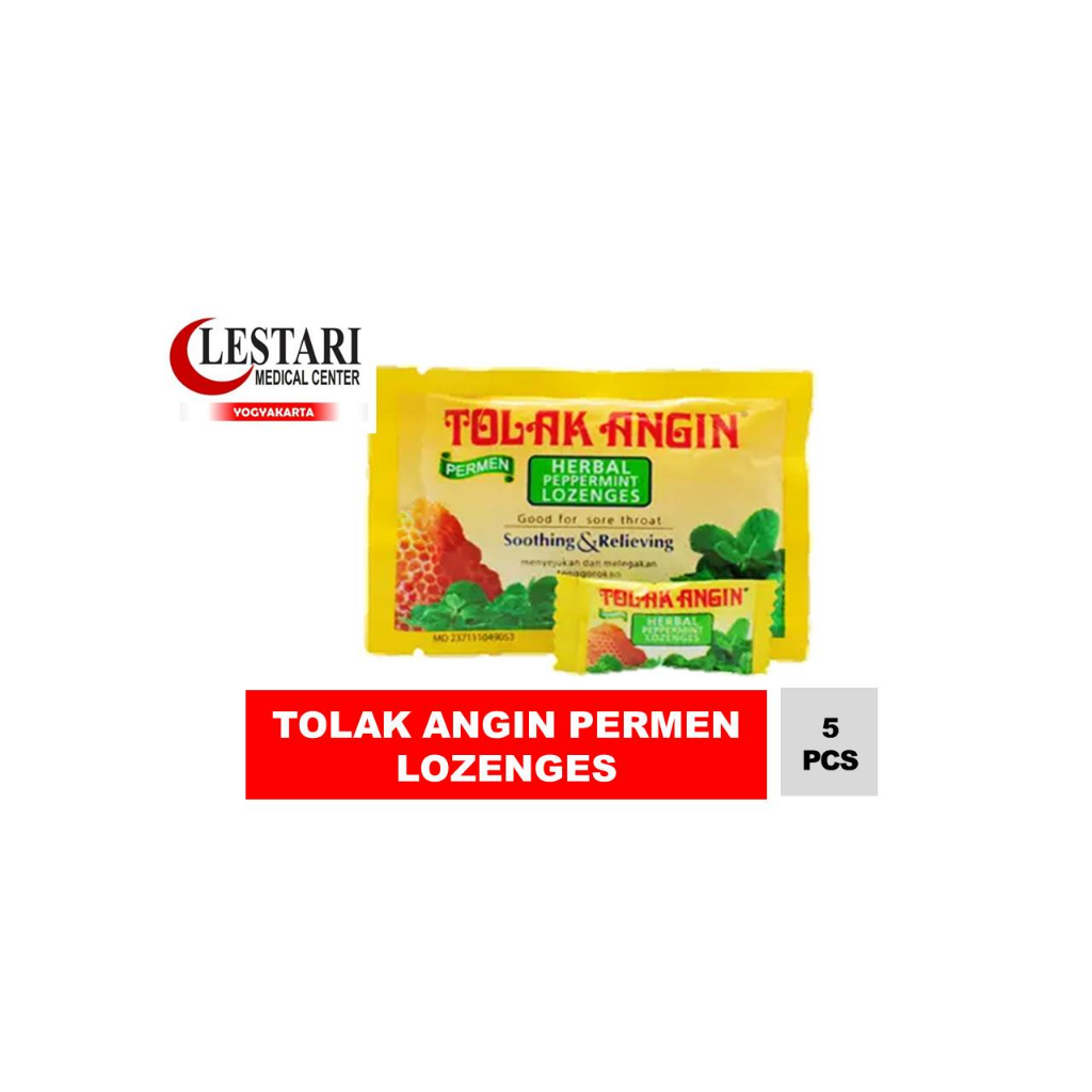 

Tolak angin herbal permen lozenges 1strip isi 5 buah