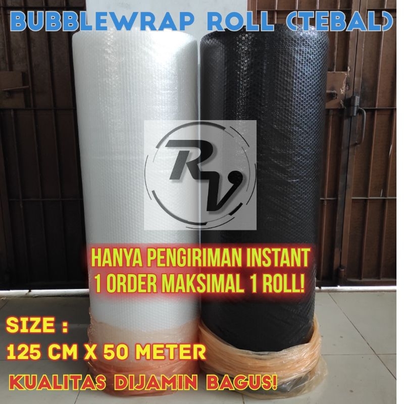 

Bubble wrap Roll 125 cm x 50 m / Bubblewrap Bening Tebal Hitam Tebal / Bubble wrap Packing
