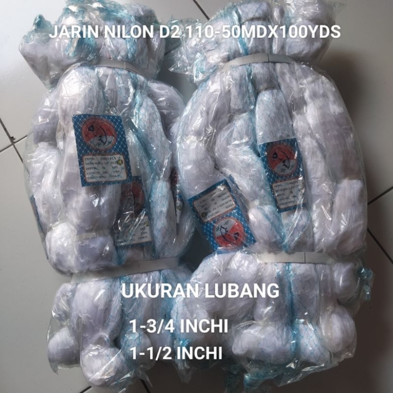 JARING IKAN -  JARING NILON D2/50X100 1"¾ Inchi