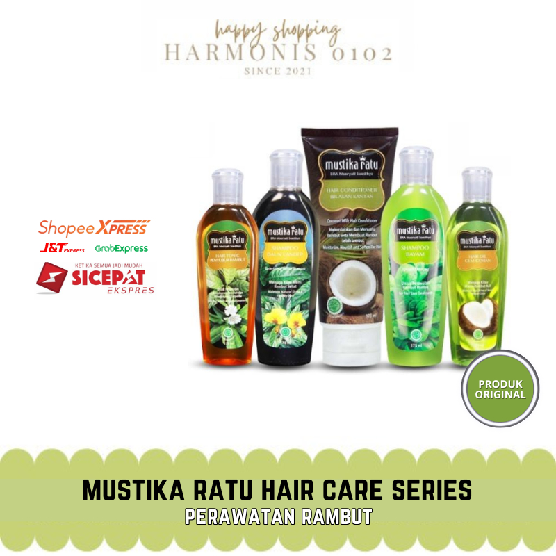 Mustika Ratu Hair Care Perawatan Rambut Rontok Hair Tonic - Shampo Bayam - Cem ceman -Shampo merang 
