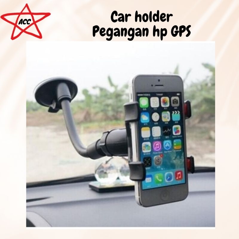 CAR HOLDER HP / PEGANGAN CAR HOLDER HP / HOLDER GPS MOBIL / PENJEPIT HP KACA MOBIL / DUDUKAN HP UNTU