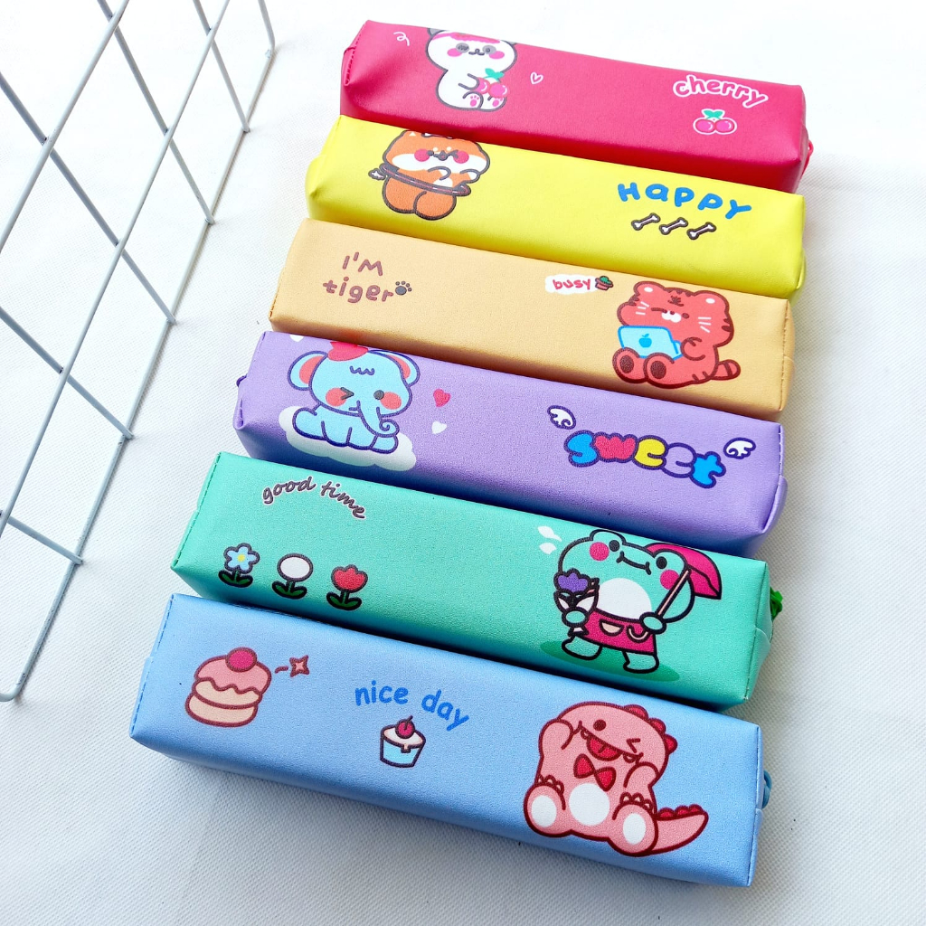 

Tepak Pensil Mini Motif Happy Animal Tempat Pensil Lucu