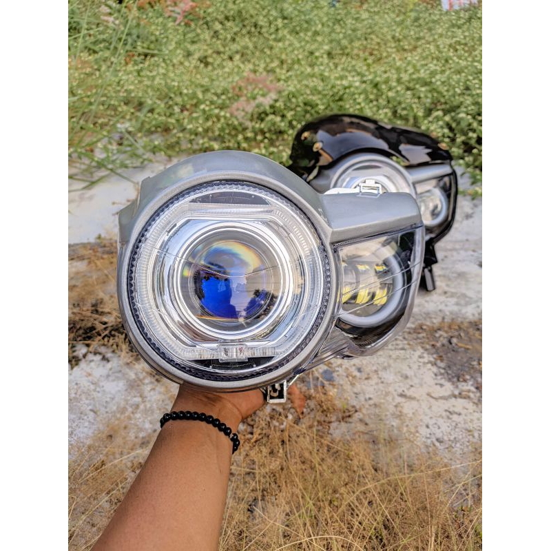 Lampu tiger pece set lampu biled  3 inch plus devil eye  set daymaker mini 3 mata lampu tiger pece s