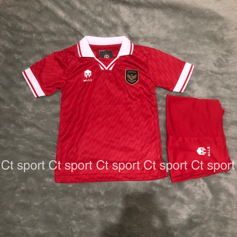 JERSEY KIDS ( ANAK - ANAK ) TIMNAS INDONESIA HOME 2023 BAJU BOLA ANAK TIMNAS MERAH SIAP KIRIM