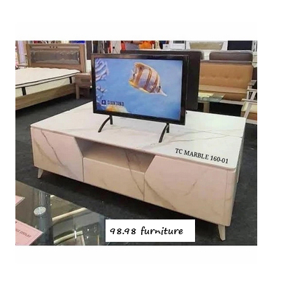 Cabinet Buffet Rak Meja TV TC Marble 160-01- Credenza Minimalis Marble - Medan