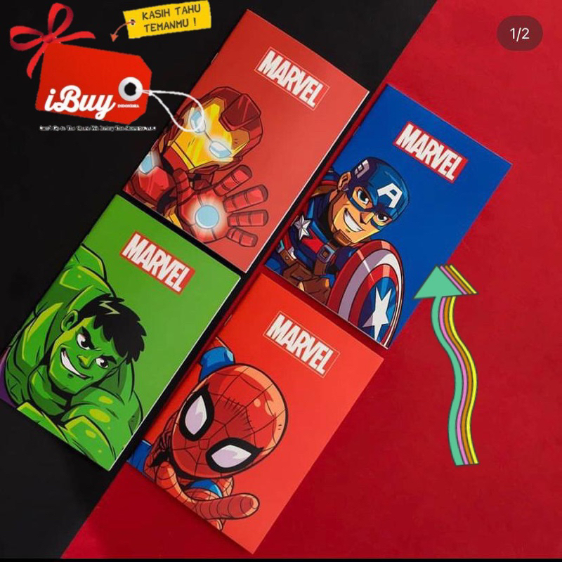 

Miniso Captain America Book Notebook Buku Tulis 30 Sheets Blue