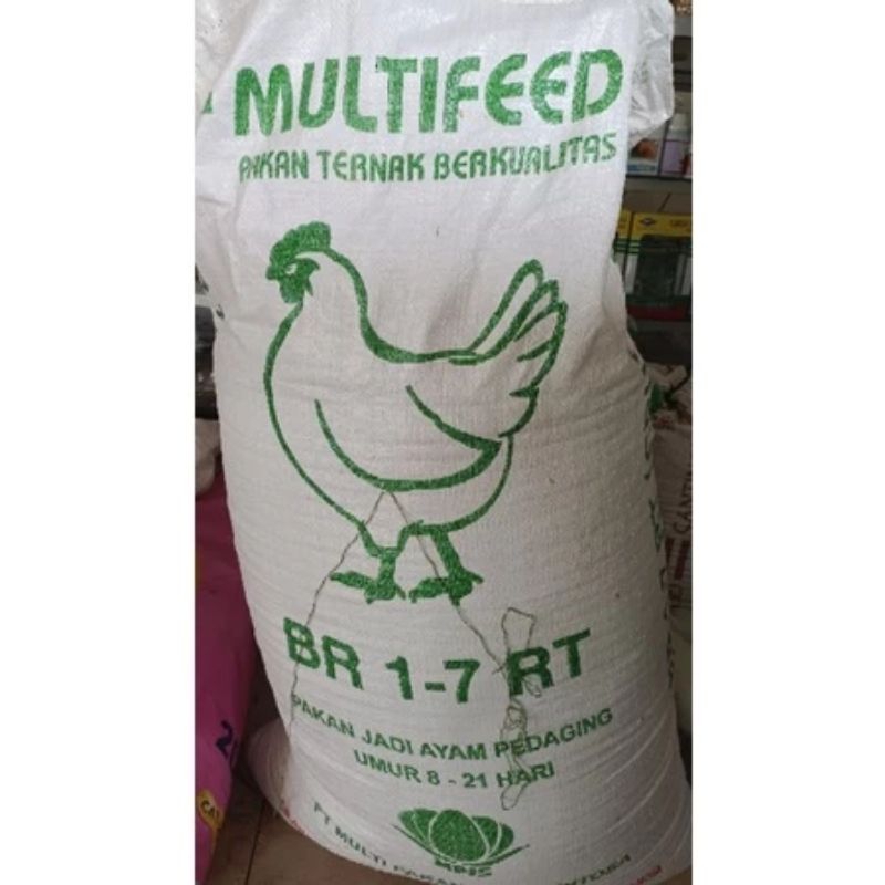 Pakan Ayam Pur Multifeed BR 1-7 RT Crumble 1 Kg Pakan Jadi Ayam Pedaging Repack 1 Kg