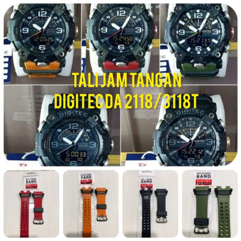 Tali jam tangan karet Digitec DA 2118T/DA 3118T Original