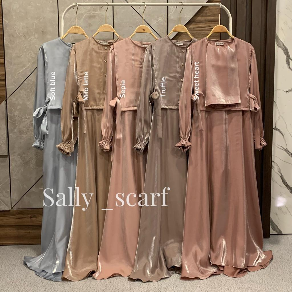 Kaila DRESS SET Hijab Segi 4 Shining Silk