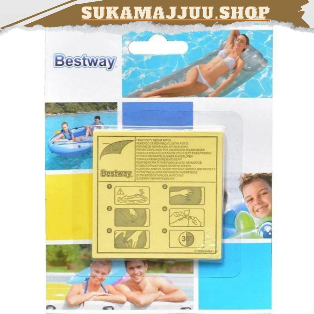 

Bestway - Lem Tambal Ban Kolam Plastik Renang Anak Repair Kit Repair Kit / Lem Tambal Bestway Kasur||Lem Tambal Ban Kolam Plastik Renang