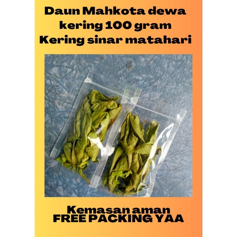 

daun mahkota dewa kering 100gram/mahkota dewa daun kering