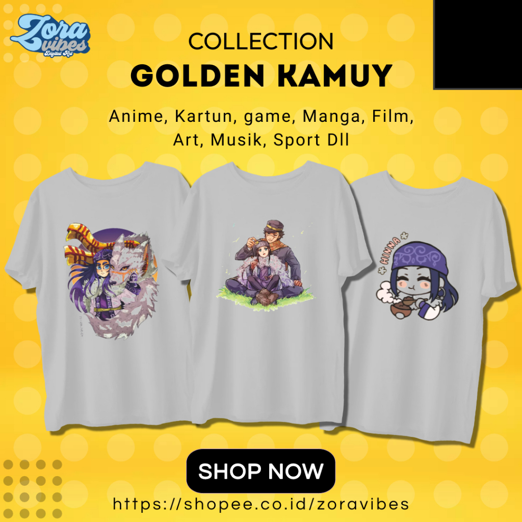 Baju Kaos Golden Kamuy