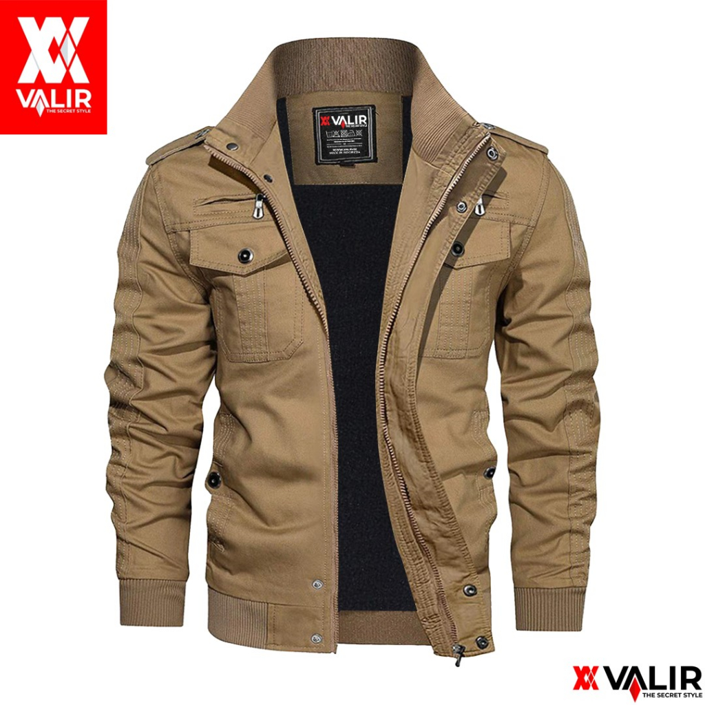 Valir Edmund - Jaket Pria Bomber Model Militer terbaru Tran 2021 Jacket Cowok Kanvas Twill Drill Teb