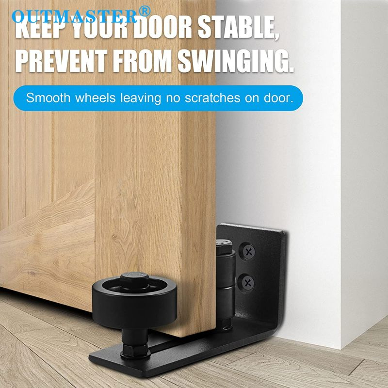 Door Sliding Floor Guide Support Roller Retainer Adjustable Untuk Barn Door Sliding