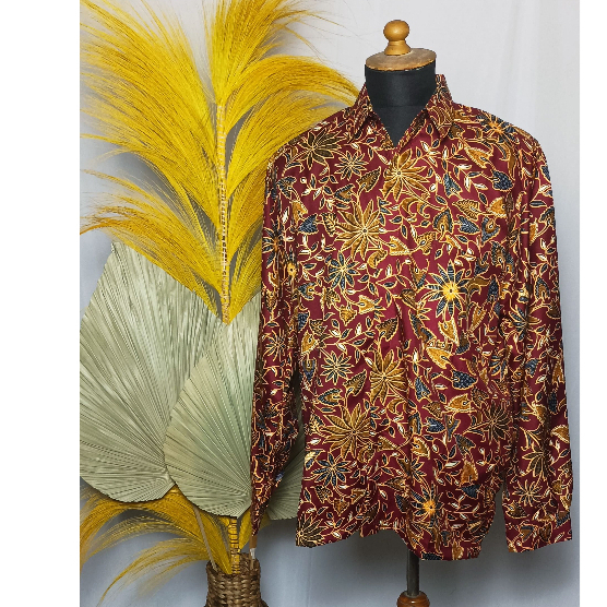 Kemeja batik pria lengan panjang-Baju batik pria lengan panjang-Baju batik pria