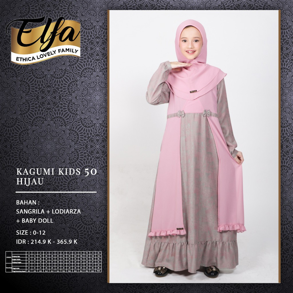 GAMIS ANAK KAGUMI KIDS 50 HIJAU