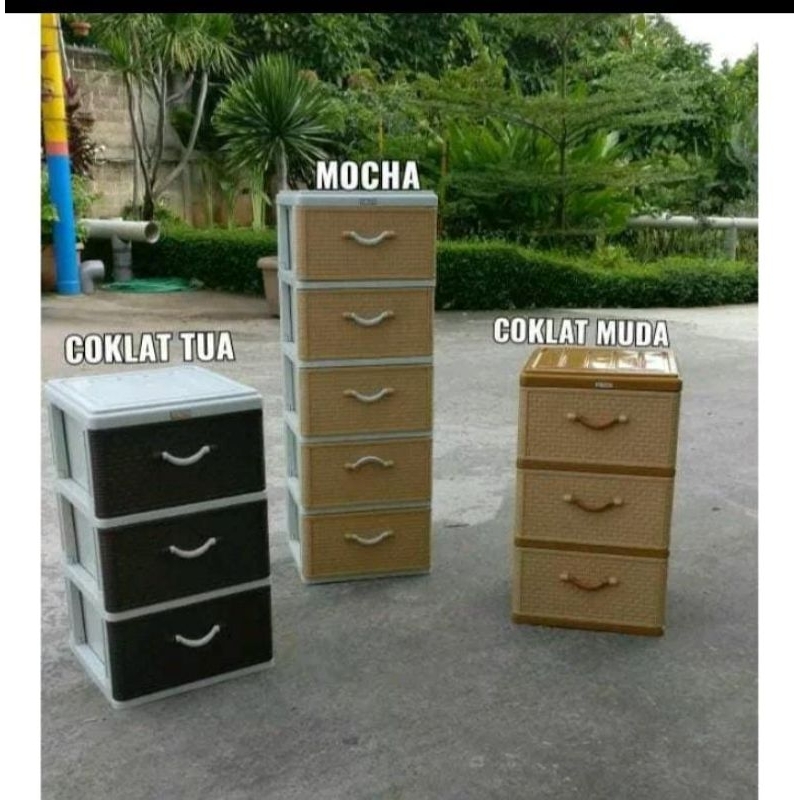 laci plastik akako rotan susun 4/lemari plastik akako laci susun 4