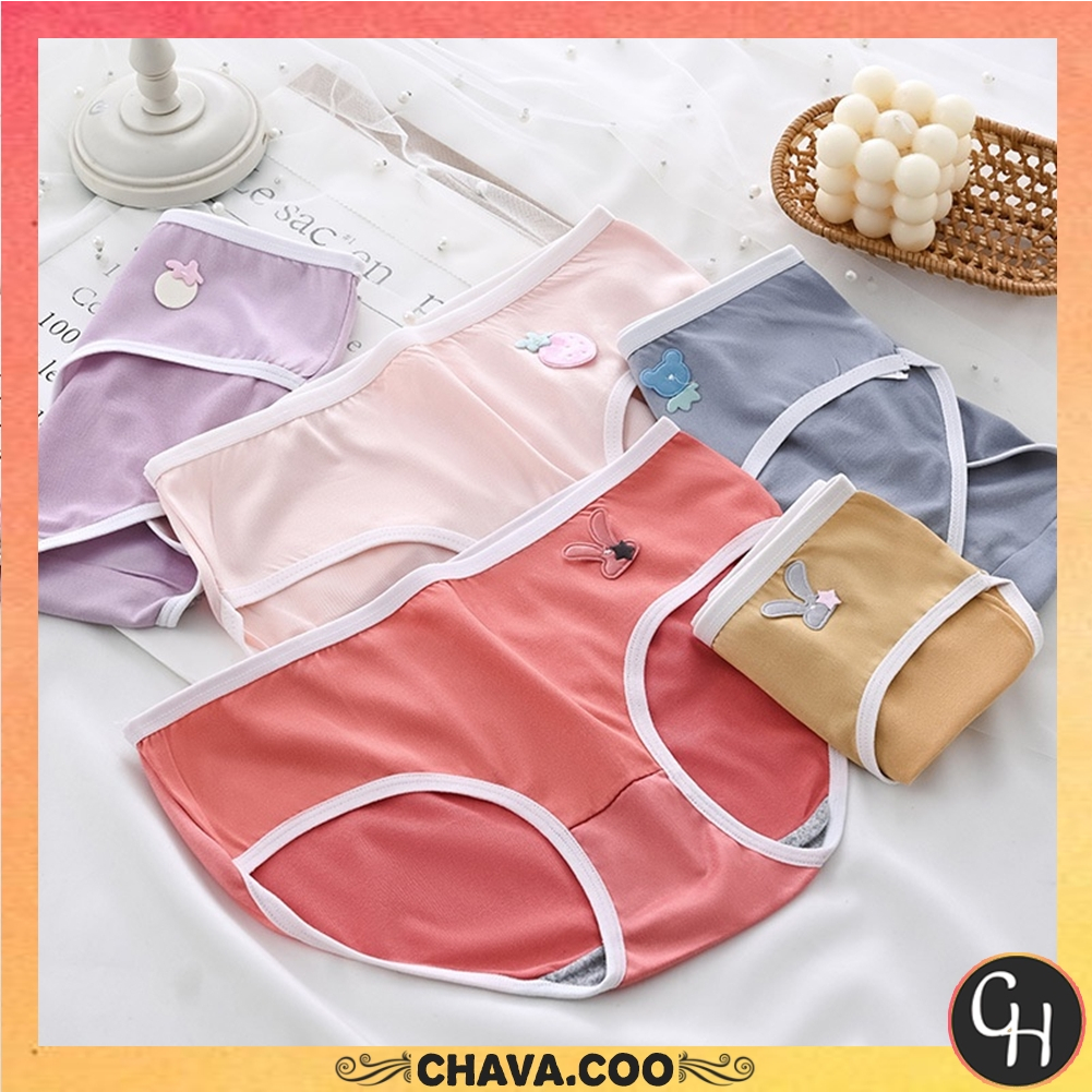 CHAVA | CD1087 CD Celana Dalam Motif Kartun Warna Warni Anti Nyeplak Fashion Import Imut Lucu Wanita