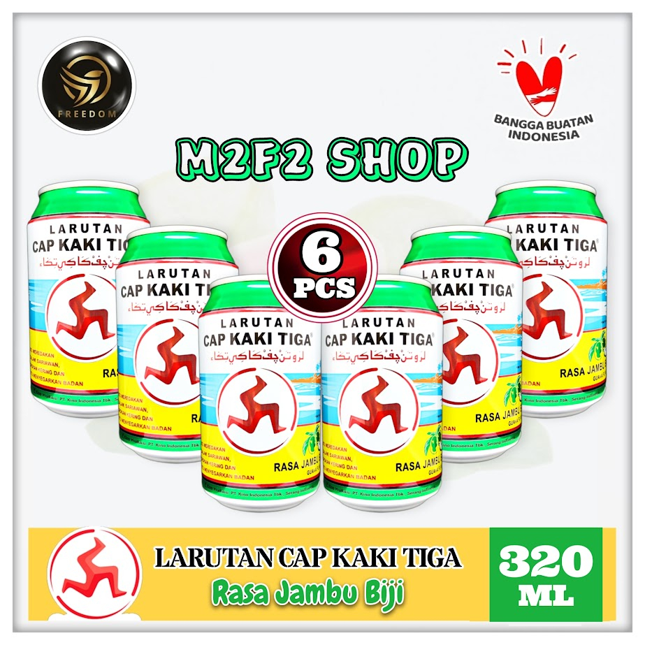 

Larutan Penyegar Cap Kaki Tiga Minuman Kaleng Rasa Jambu Biji - 320 ml (Kemasan 6 Pcs)