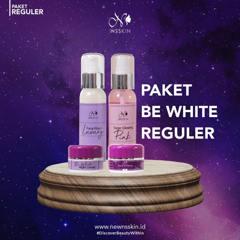 NEW NSSKIN PAKET BE WHITE REGULER ISI 4 FREE POUCH