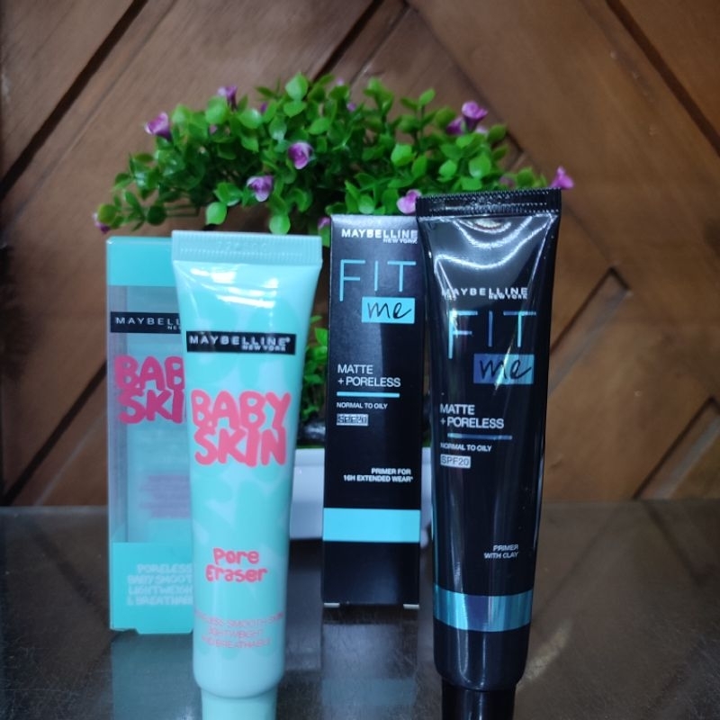 Primer Maybelline | Baby Skin Poreless Smoother | Fit Me Primer