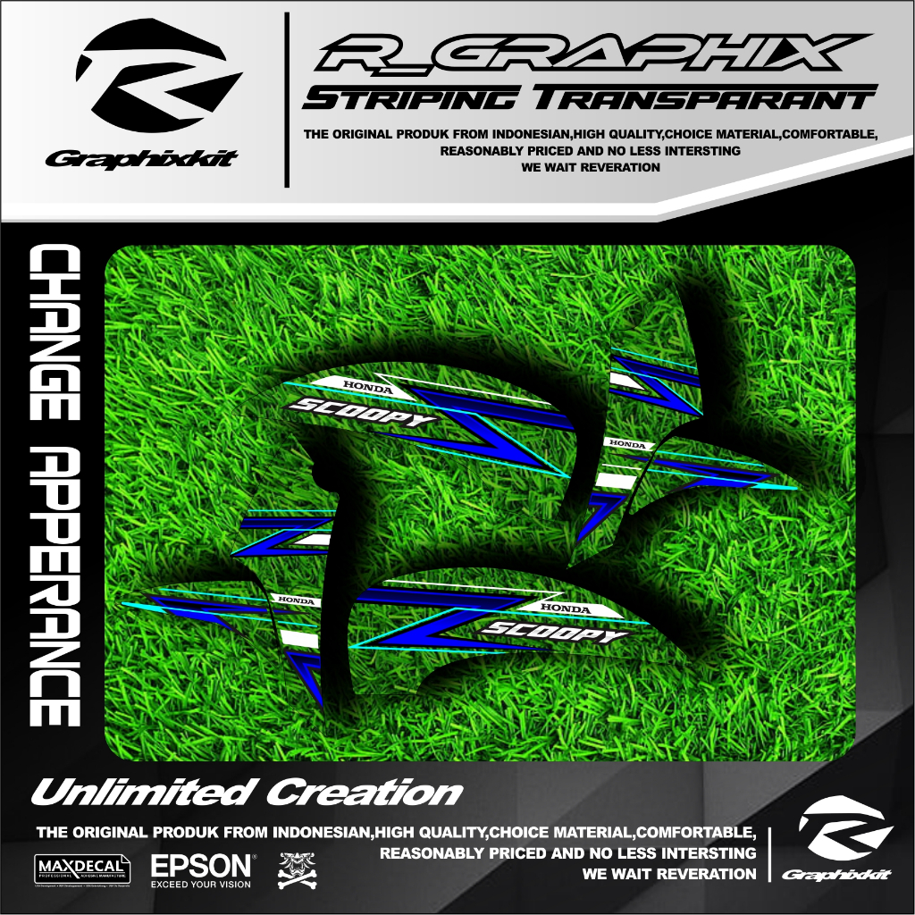 0109 STRIPING TRANSPARAN SCOOPY KARBU