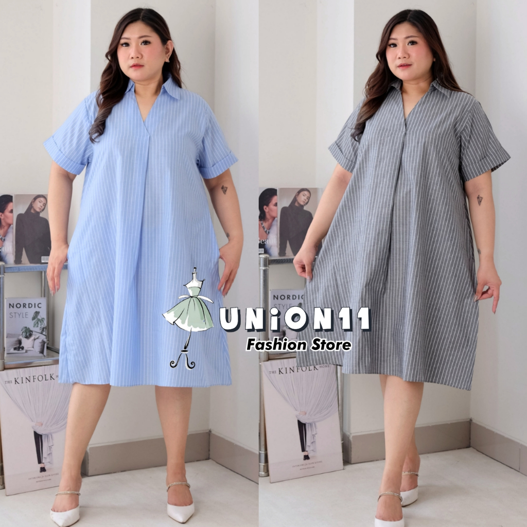 UNION11 - DRESS JUMBO WANITA LD 126 / BAJU JUMBO WANITA / BAJU KERJA WANITA BIGSIZE / DRESS JUMBO WA