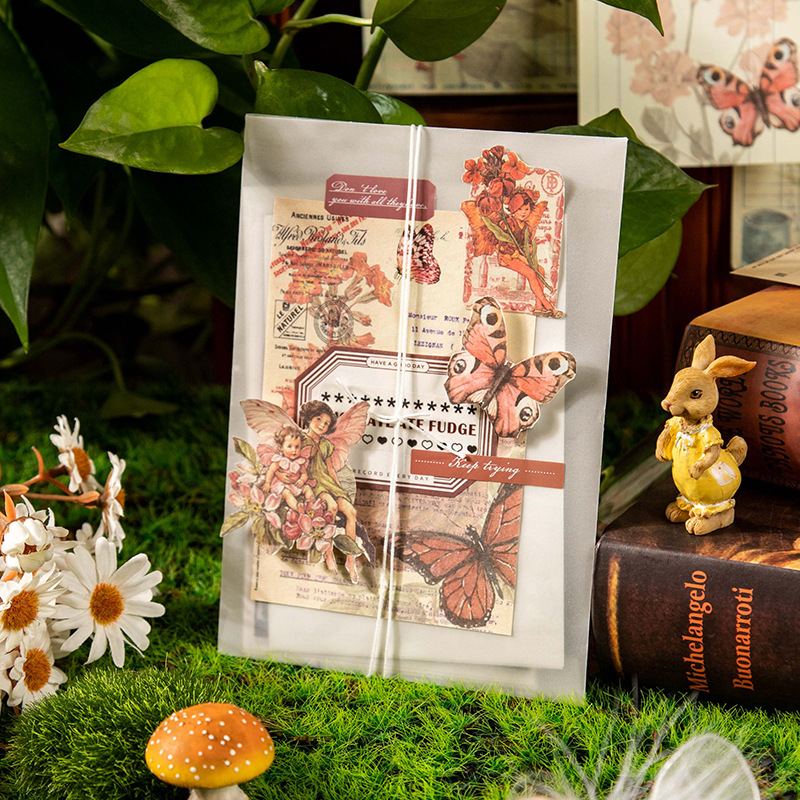 

RB Paper Decoration Elf Series Vintage Kertas Hias Dekorasi Diary Journal Aesthetic isi 50PCS