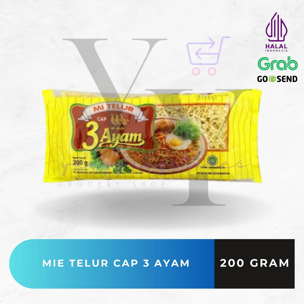 

Mie Telur Cap 3 Ayam 200 gram