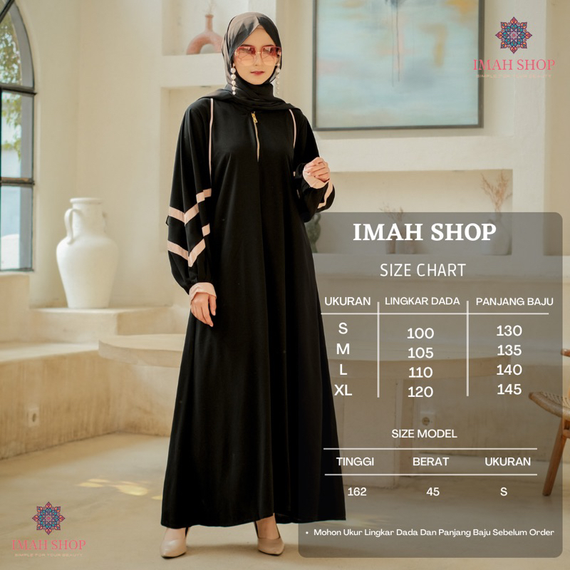 Abaya Gamis Dubai Turkey Turki 821 Ziper Busui