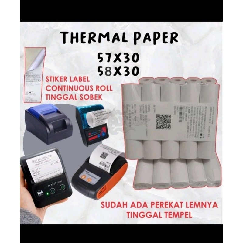 

struk stiker thermal paper 57x30