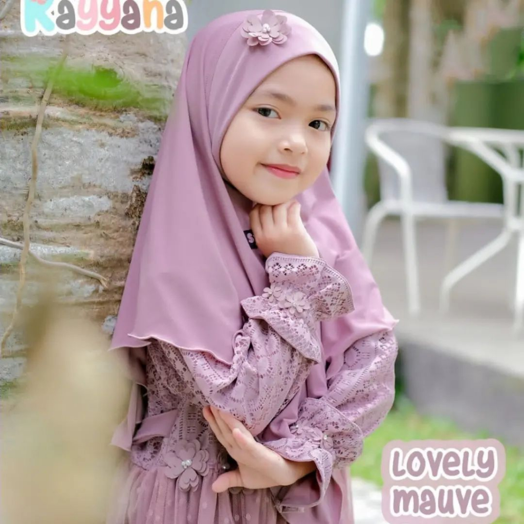 Gamis Anak Rayyana | Gamis Jersey aplikasi Brukatt mix Tildot  Baju Muslim | Gamis Anak