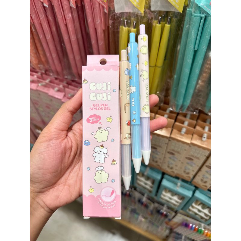 

GEL PEN MINISO BOLPEN 3pcs GUJI GUJI BREAD BAKING SERIES COLORED PRINTING