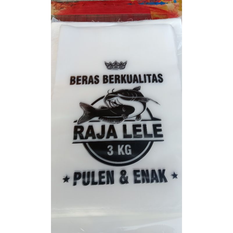 plastik beras 3kg raja lele 100 lembar