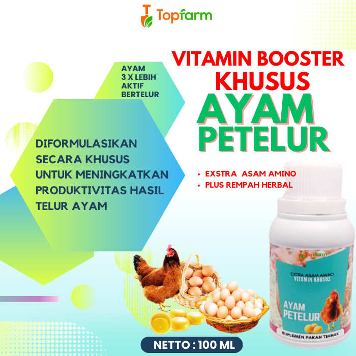 Vitamin Ayam Petelur / Obat Dan Vitamin Ayam Petelur / Vitamin Pemacu Makan Ayam Petelur / Vitamin B