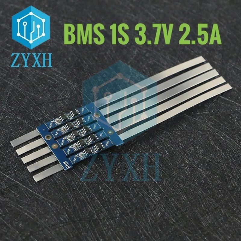 BMS 1S 2.5A 3.7V Modul Board Pelindung Baterai Lithium BMS PCM