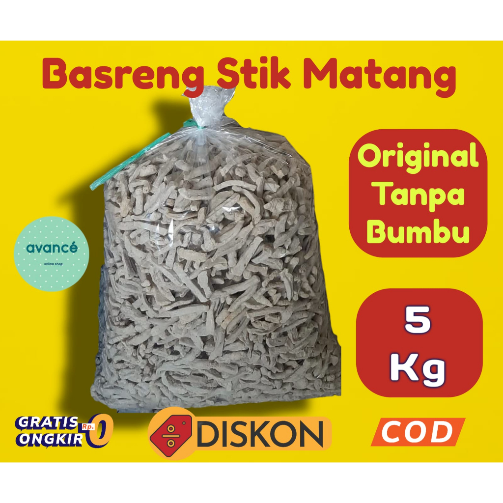 

5 Kg Stik Basreng Kriuk Matang Original Tanpa Bumbu