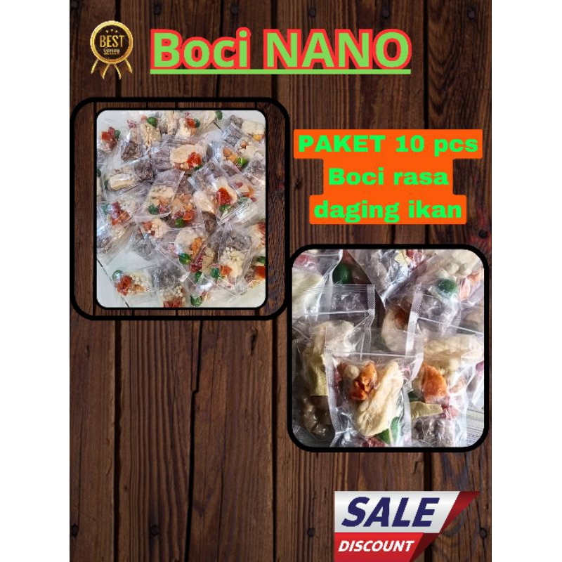 

PAKET HEMAT 10pcs BOCI/Baso aci rasa daging ikan NANO ngeunah