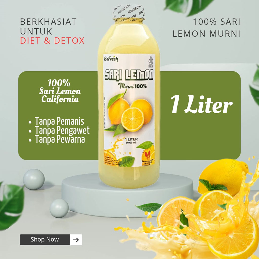 

Sari Lemon Murni 100% Asli Untuk Diet 1 Liter