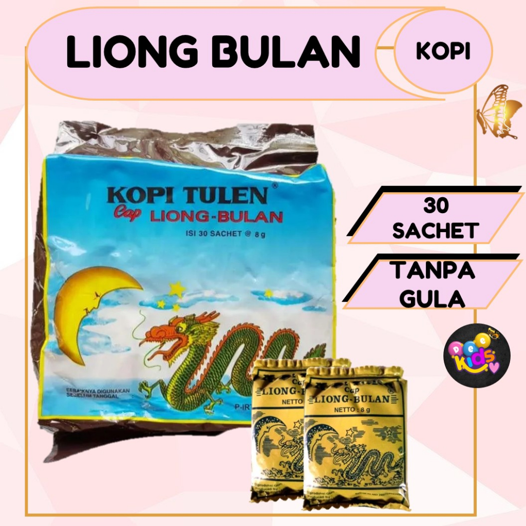 

LIONG BULAN TANPA GULA kopi hitam cap liong bulan tanpa gula 1 pack isi 30 pcs