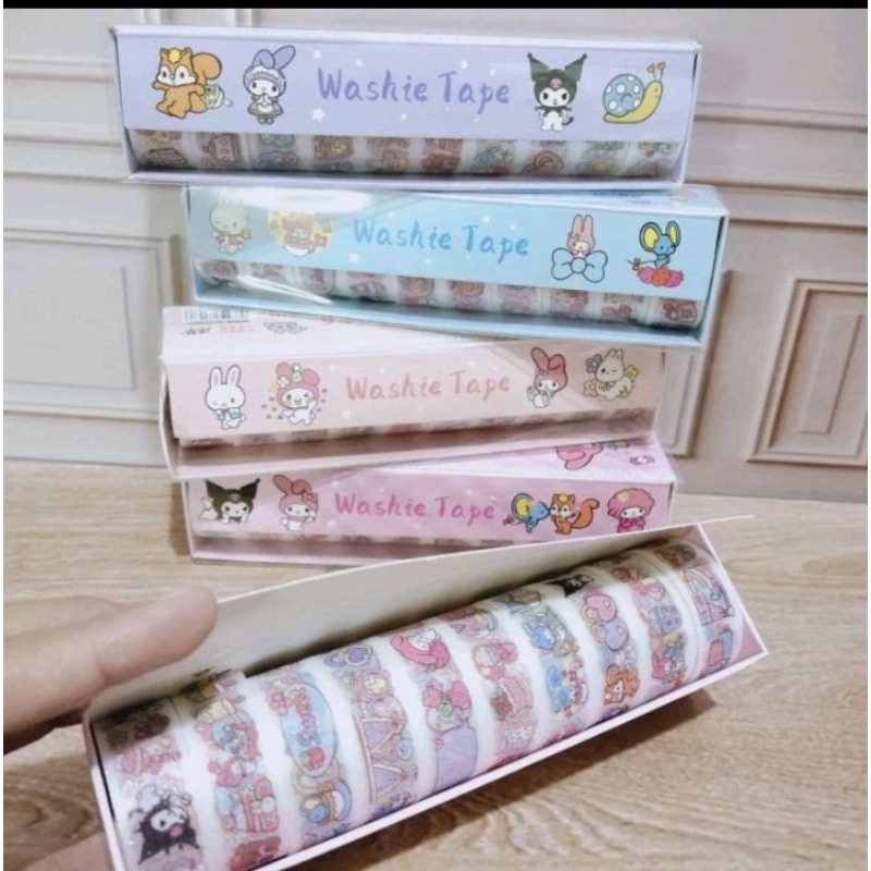 

1ROLL/1BOX WASHI TAPE PITA PEREKAT SELOTIP KERTAS WARNA