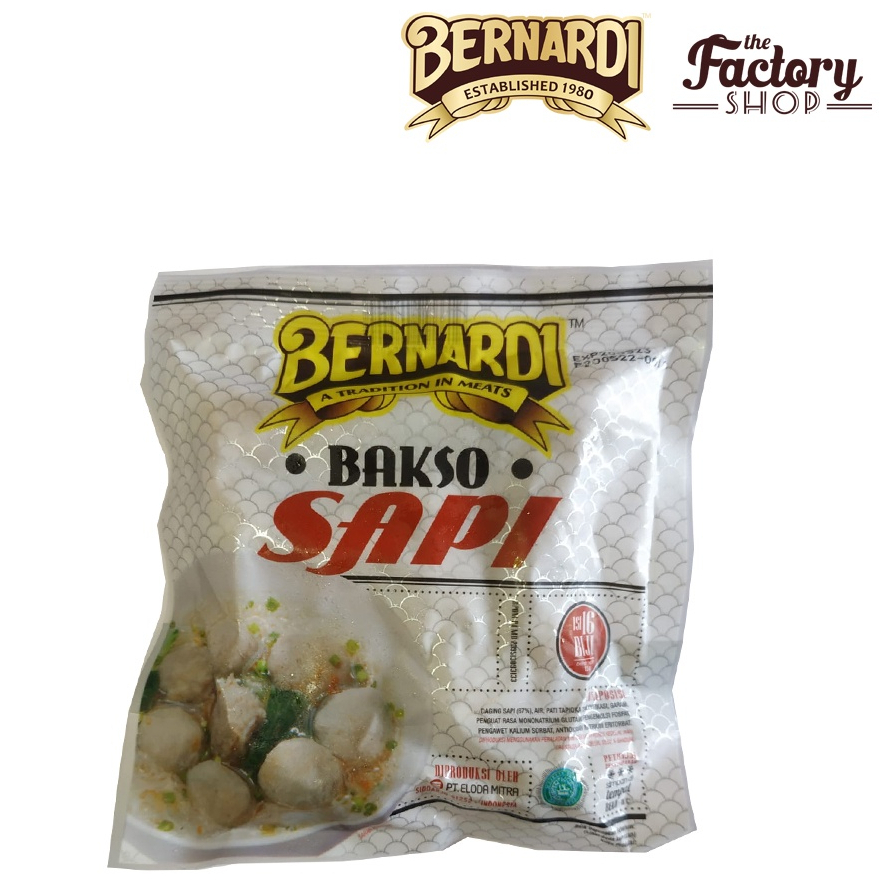 

FROZEN FOOD BERNARDI BAKSO SAPI 150GRAM ISI 16 - DISASS JOGJA