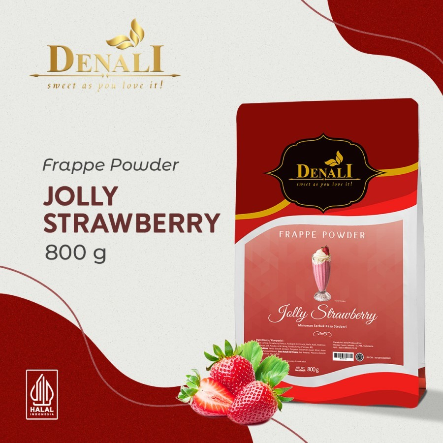 

Denali Jolly Strawberry Frappe Powder 800 g 800 gr / Denali Jolly Strawberry Powder 800 gr Bubuk minuman rasa stroberi