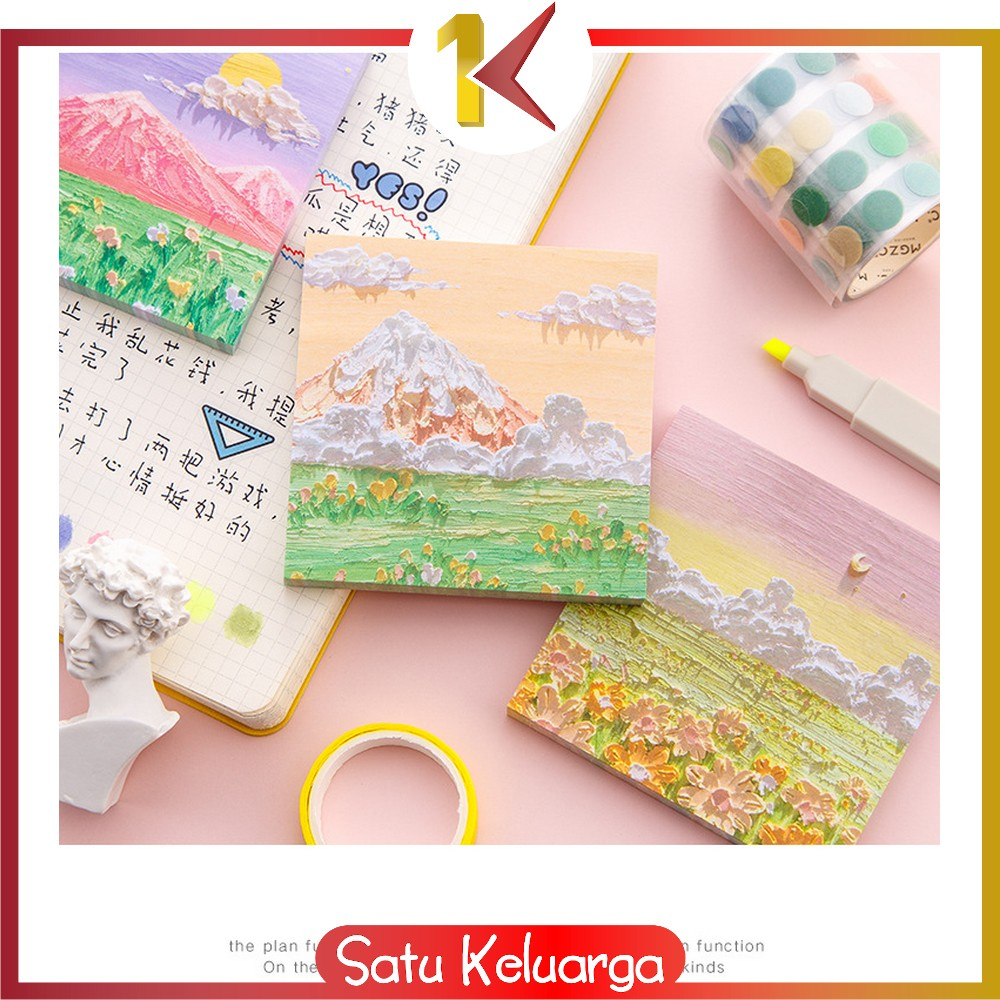 

Memo Tempel Aesthetic Sticky Notes Motif Alam Indah