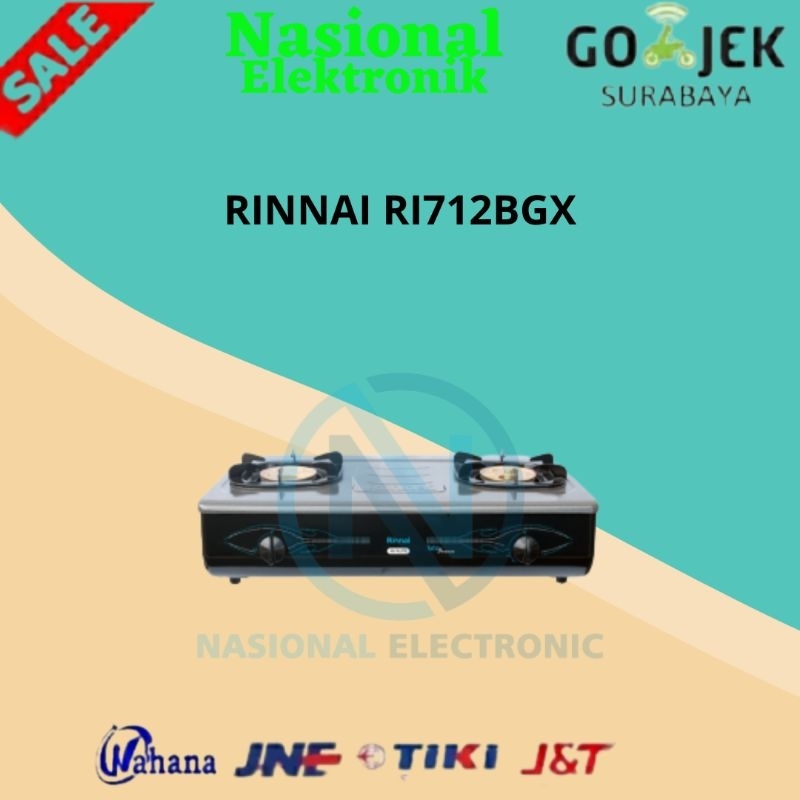 RINNAI KOMPOR GAS RI 712 BGX/KOMPOR GAS RINNAI RI712BGX/KOMPOR GAS RINNAI RI-712BGX/RINNAI RI712 BGX