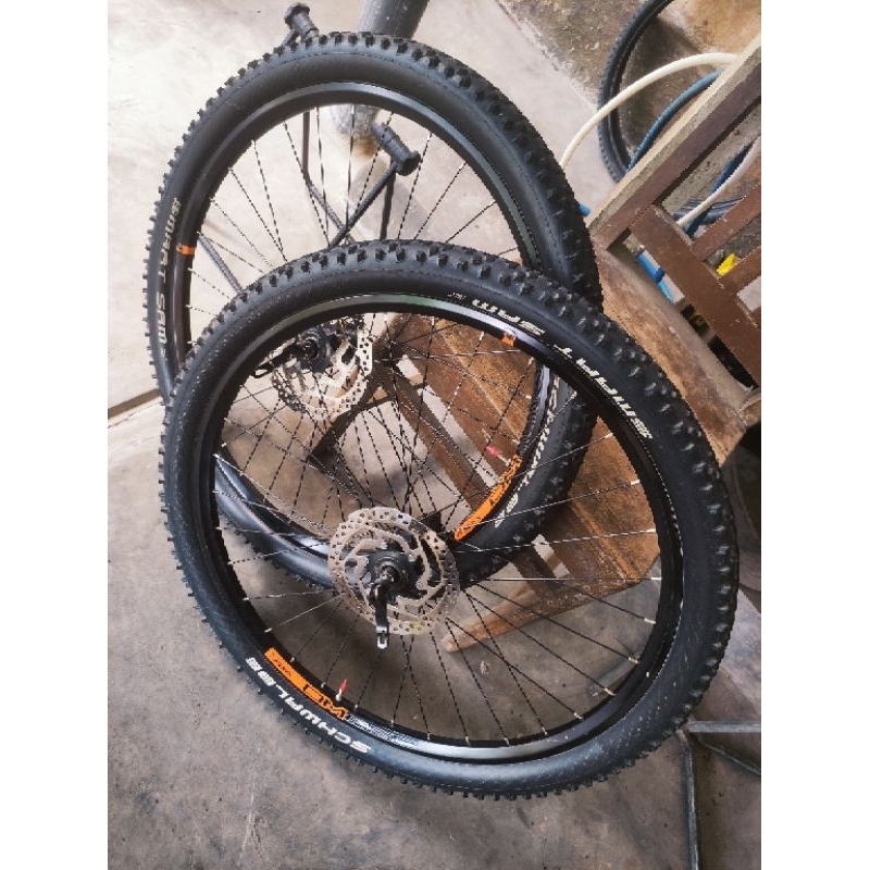 wheelset araya dm 650 27.5 x 2.25 lepasan siskiu 6 hub shimano centerlock 180 160