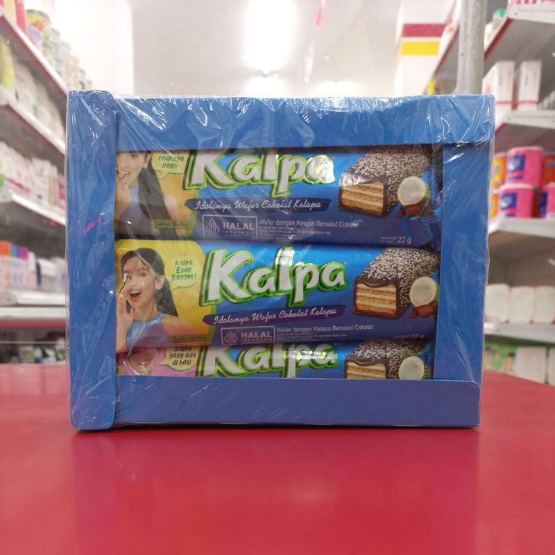 

Kalpa wafer cokelat kelapa 288 gr, 1 pak isi 12 pcs @24 gr