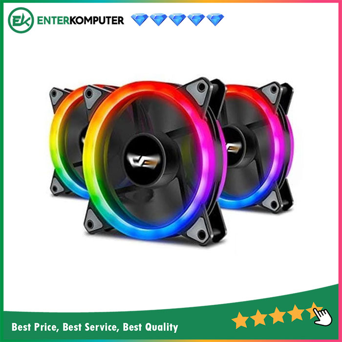 Aigo DarkFlash DR12 Pro 3in1 Double Ring Fan RGB (3 Pack)