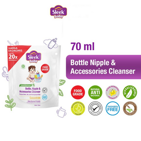 Sleek Baby Bottle Nipple &amp; Accessories Cleanser Pouch 70ml