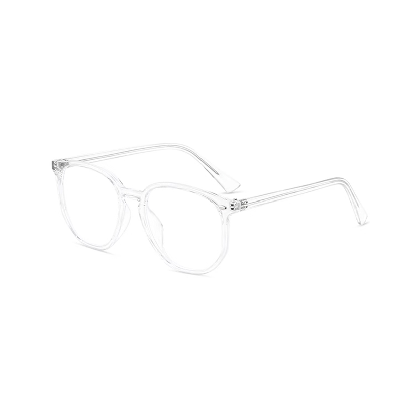 COD❤️ Cat Eye Kacamata Anti Radiasi / Frame Kacamata Lensa Flat / Gaya Leopard Retro Korea Fashion Wanita Glasses-yy-6-Transparent